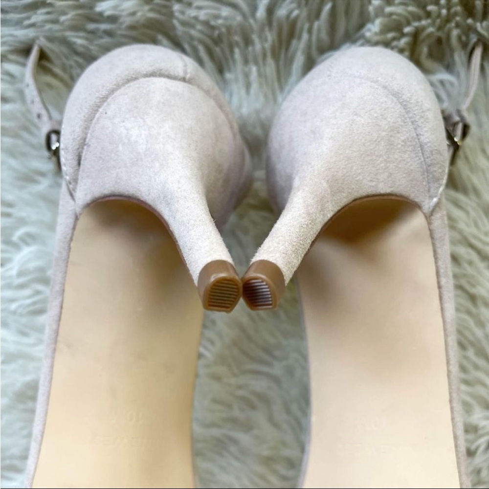 Nine West “Innocent” Pale Pink Bejeweled Ankle Strap Heels, as 10 - Picture 10 of 10